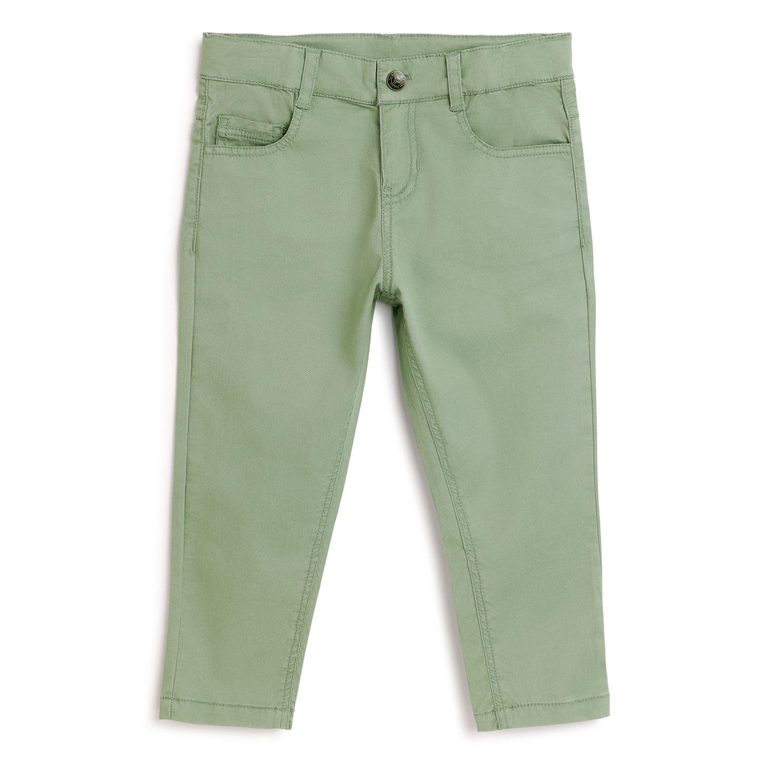 Boys Solid Trouser-Green